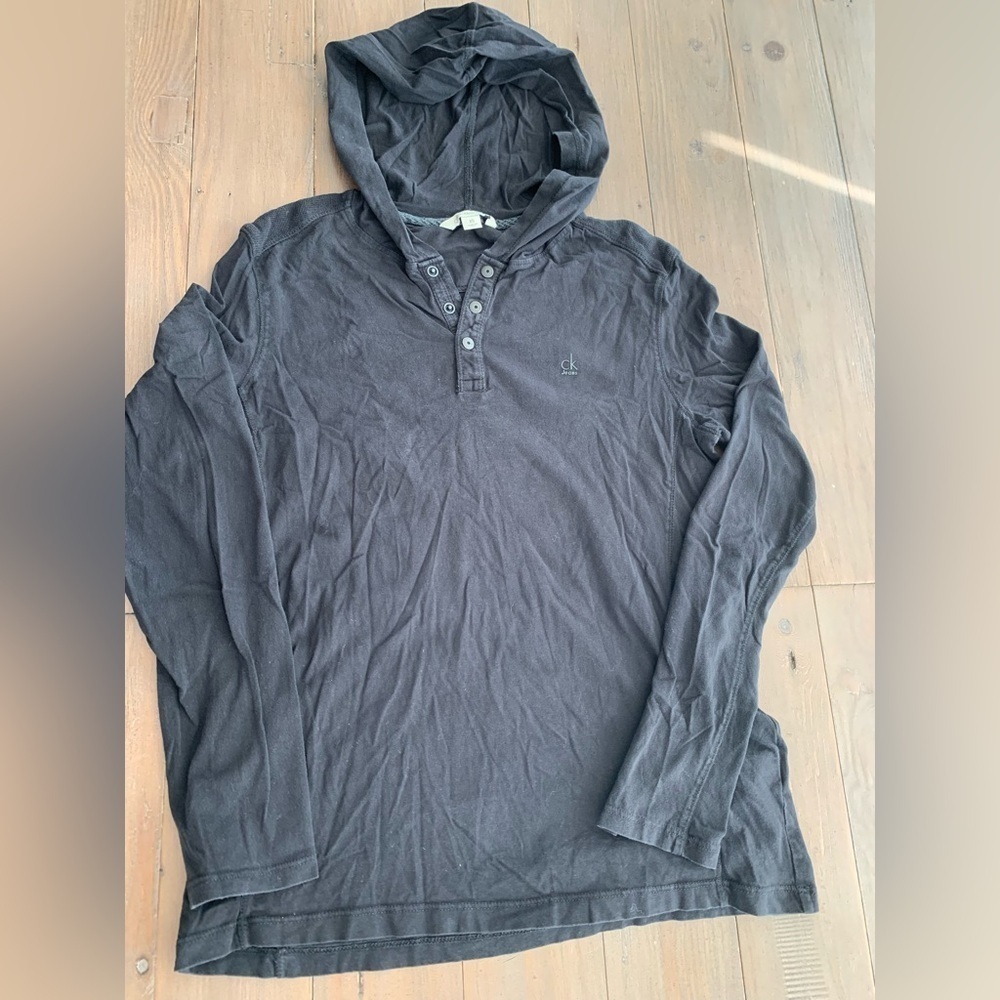 Calvin Klein Men cotton hoodie black